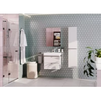 Комплект мебели белый глянец/серый кашемир 50 см Акватон Скай 1A238001SY010 + 1WH302184 + 1A238402SY010