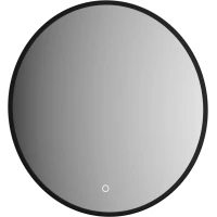 Зеркало Defesto Aura DF 2992S 50x50 см, с LED-подсветкой, сенсорным выключателем, диммером, черный матовый