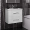 Комплект мебели белый глянец 61 см с зеркальным шкафом Opadiris Арабеска - 3