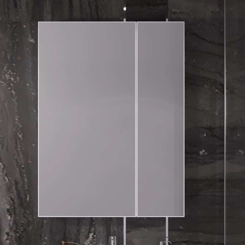 Комплект мебели белый глянец 61 см с зеркальным шкафом Opadiris Арабеска