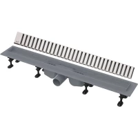 Душевой трап (лоток) AlcaPlast APZ12 Line APZ12-950 + LINE-950L 94,4 см, с решеткой, перфорированный, хром