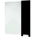 Изображение товара зеркальный шкаф 78x80 см черный глянец/белый глянец r bellezza пегас 4610413001042
