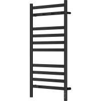 Полотенцесушитель электрический Lemark Сибирь LM17505BL 1000x532, диммер правый, черный матовый