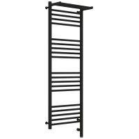 Полотенцесушитель электрический 1200x400 черный матовый МЭМ правый Сунержа Богема с полкой 3.0 31-5807-1240