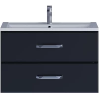 Тумба с раковиной Uperwood Foster 291020536 80 см, подвесная, черный матовый