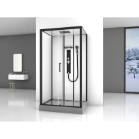 Душевая кабина 115x90x215 см Black & White Galaxy 8008000 прозрачное