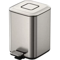 Мусорное ведро Boheme 10948-NB 7л, с педалью, никель матовый