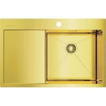 Изображение товара кухонная мойка светлое золото omoikiri akisame 78-lg-r