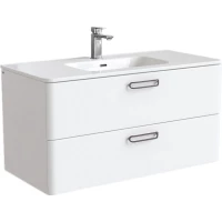 Тумба с раковиной белый глянец 100 см IDDIS Brick BRI10W1i95K