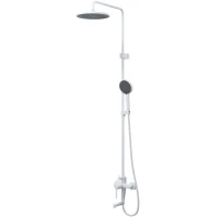 Душевая система IDDIS Aiger AIGWT3Fi06 254 мм, со смесителем, белый матовый