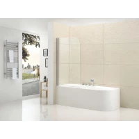 Шторка для ванны Cezares Eco 80 см текстурное стекло ECO-V-1-80/140-P-Cr-L