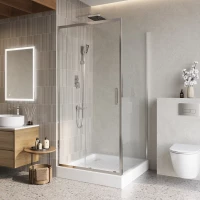 Душевой уголок BelBagno Luce LUCE-A-1-100/100-C-Cr 100x100 см, профиль хром, стекло прозрачное