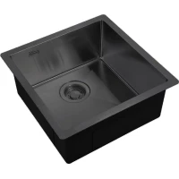 Кухонная мойка Zorg ZL R 440440 GRAFIT 44x44 см, графит
