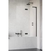 Шторка на ванну Radaway Essenza 8 SL Black PND II 100 Right 10500100-54-01R 100 см R, профиль черный матовый, стекло прозрачное