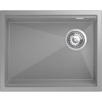 Кухонная мойка Rivelato Lino LN-554-R grigio metallizzato 55x44 см, серый металлик