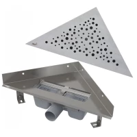 Душевой трап AlcaPlast ARZ1 View ARZ1 + VIEW с решеткой, перфорированный, нержавеющая сталь