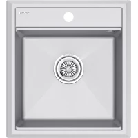 Кухонная мойка Paulmark Stepia PM114651-GRM 46x51 см, серый металлик