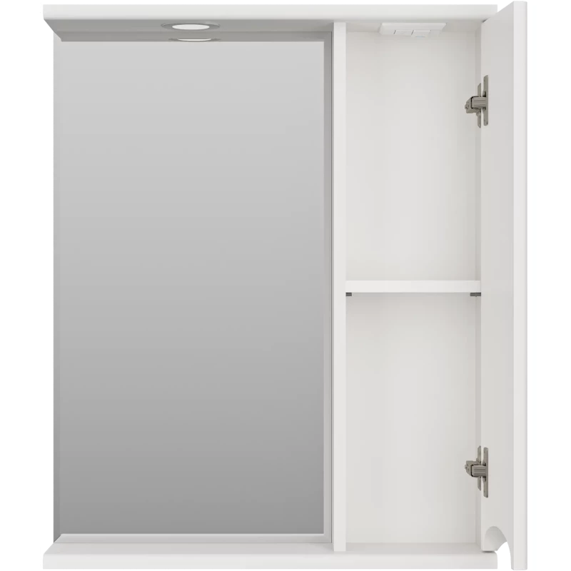Зеркальный шкаф 60x74,5 см белый глянец R Misty Атлантик П-Атл-4060-010П