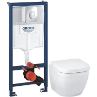 Комплект подвесной унитаз Grohe Euro Ceramic 39206000 + 39330001 + система инсталляции Grohe 38721001