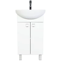 Тумба с раковиной белый глянец 46 см Orange Рио Ri-45TU+RA