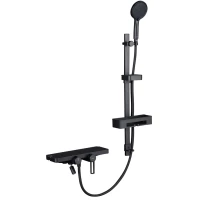 Смеситель для ванны Gappo G3296-26 с душевым гарнитуром, черный матовый