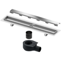 Душевой трап (лоток) Tece TECEdrainline steel II 601200 + 650000 + 660016 + 601282 114,3 см, с решеткой, щелевой, хром