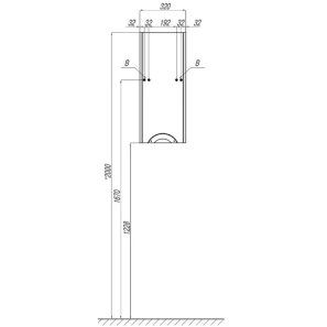Изображение товара шкаф одностворчатый подвесной 32x77,2 см дуб макиато l акватон сильва 1a215703siw5l