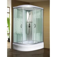 Душевая кабина Мономах 90/70/24 МЗ R 10000005816 90x70x210 см R, с крышей, средний поддон, профиль матовый хром, стекло интимато