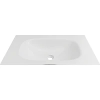 Раковина ЗОВ Oliveeka Solid Flow F80W 79,2x46 см, накладная, белый матовый