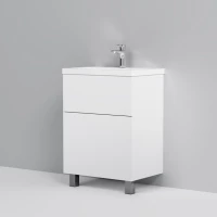 Тумба с раковиной белый глянец 61 см Am.Pm Gem M90FSX06022WG32 + M90WCC0602WG
