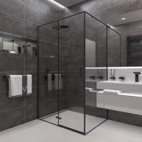 Душевой уголок 100x90 см Veconi Rovigo RV073B-10090-01-C4 прозрачное