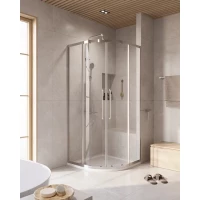 Душевой уголок Cezares Relax RELAX-304-R-2-90-C-CR 90x90 см, профиль хром, стекло прозрачное