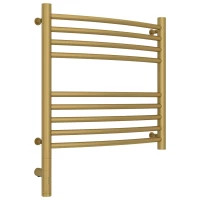 Полотенцесушитель электрический 500x500 золотой матовый МЭМ левый, перемычка выгнутая Сунержа Богема 3.0 032-5802-5050