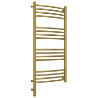 Полотенцесушитель электрический 1000x500 состаренная латунь МЭМ левый, перемычка выгнутая Сунержа Богема 3.0 051-5802-1050