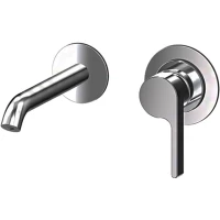 Смеситель для раковины Webert DoReMi DR830606345 встраиваемый, без донного клапана, нержавеющая сталь