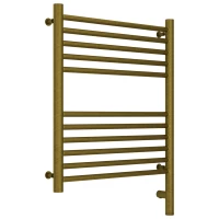 Полотенцесушитель электрический 600x500 состаренная бронза МЭМ правый, перемычка прямая Сунержа Богема 3.0 05-5805-6050