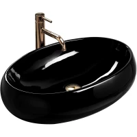 Раковина-чаша Rea Melania REA-U0470 60x40,5 см, накладная, черный глянец