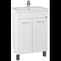 Тумба с раковиной белый глянец 60,5 см Санта Омега 207044 + FOCTEP60