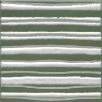 Декор Бахия 3 зелёный глянцевый 9,8x9,8