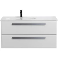 Тумба под раковину Cezares Eco ECO-CER-N-1000-2C-SO-BL-L 100 см L, подвесная, Bianco Lucido