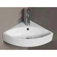 Раковина CeramaLux 78378 50x35,5 см, подвесная, угловая, белый