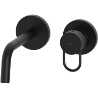 Смеситель для раковины Paffoni Joker JK007NO70 встраиваемый, без донного клапана, черный матовый