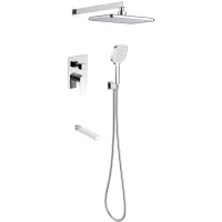 Душевой комплект Voda Neva 7in1NV 278x189 мм, со смесителем, хром