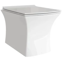 Унитаз подвесной Grossman GR-4461S безободковый, с сиденьем микролифт, белый