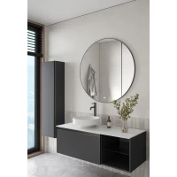 Комплект мебели Armadi Art Quatro Antracite 790-M6-120-A-A + 792-120-W + 801-MW + 545-100-GM 121 см L, подвесной, со столешницей, антрацит матовый