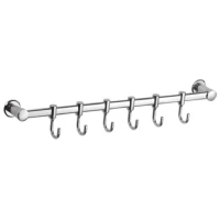 Планка с крючками Haiba HB205-6 для ванны, хром