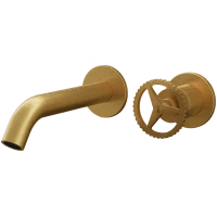 Смеситель для раковины Remer Chrono CH15PLBG встраиваемый, без донного клапана, золотой матовый