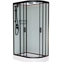 Душевая кабина 100x80x220 см Frank F418L Black 814814 прозрачное