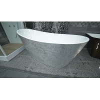 Акриловая ванна Lagard Alya Treasure Silver lgd-alya-ts 170x74,5 см, отдельностоящая, серебряный