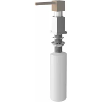 Дозатор для жидкого мыла Florentina Квадро 703.726.0000.306 300 мл, встраиваемый, для кухни, нержавеющая сталь/капучино